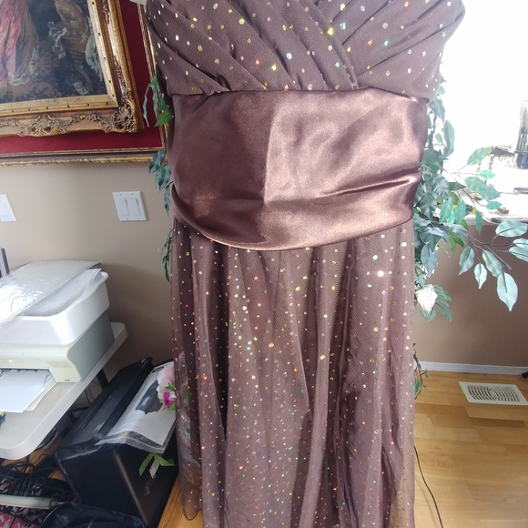 SEQUIN/TULE LIGHT AIRY DRESS BY JESSICA SZ L - Picture 3 of 5